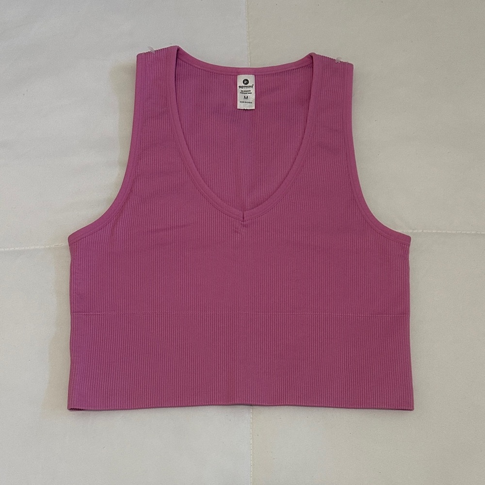 90 Degree By Reflex Magenta Ribbed Tank Top